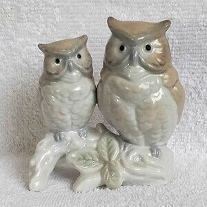 Ceramic Pair of Owls Figurine by Otagiri from Japan!!